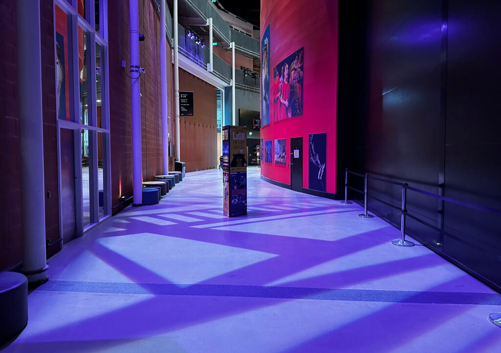 A new resin floor in a theatre